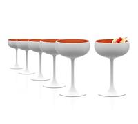 Stölzle Lausitz Elements coupes à champagne blanc/bronze 6 pièces 230 ml - Verres élégants en cristal sans plomb - Idéal pour champagne et prosecco - Résistants et lavables au lave-vaisselle