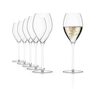 Stölzle Lausitz Fino - Lot de 6 flûtes à champagne - 425 ml - Élégantes flûtes à champagne idéales pour le champagne et le prosecco - Flûtes à champagne en cristal sans plomb - Passe au lave-vaisselle