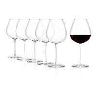 Stölzle Lausitz Fino Lot de 6 verres à vin rouge de qualité supérieure, parfaits pour le bourgogne I Verres à bordeaux extra fins I Verres à vin passent au lave-vaisselle avec un maximum de goût
