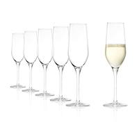 Stölzle Lausitz Flûtes à Champagne Ultra Lot de 6, 185 ml - Verres Élégants pour Champagne, Prosecco & Vin Mousseux - Verres en Cristal de Qualité avec Pied Court - Compatibles Lave-Vaisselle