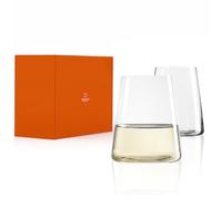 Stölzle Lausitz Gobelets à Vin Blanc Power Lot de 2, 380 ml - Verres Modernes en Cristal Sans Pied pour une Aromatisation Optimale - Résistants & Lavables au Lave-Vaisselle, Fabriqués en Allemagne