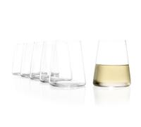 Stölzle Lausitz Gobelets à Vin Blanc Power Lot de 6, 380 ml - Verres Modernes en Cristal Sans Pied pour une Aromatisation Optimale - Résistants & Lavables au Lave-Vaisselle, Fabriqués en Allemagne