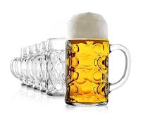 Stölzle Lausitz Oberglas Chopes à Bière Isar Lot de 6, 400 ml - Chope classique avec anse pour Pils, Weizen & autres - Verres à bière traditionnels - Lavable au lave-vaisselle & Made in Germany