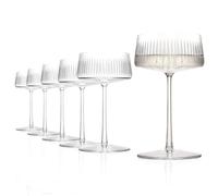 Stölzle Lausitz SOHO Coupes à Champagne Set de 6 275ml - Verres Élégants pour Champagne & Cocktails - Verres en Cristal de Haute Qualité - Lavables au Lave-Vaisselle, Made in Germany