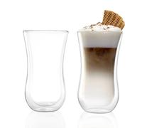 Stölzle Lausitz Tasses à café Coffee'N More 330 ml I verre thermo lot de 2 I verres à double paroi I verres à thé orientaux en verre borosilicate I passe au lave-vaisselle et au micro-ondes