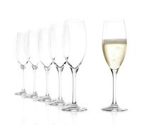Stölzle Lausitz Verres à Champagne Classic Lot de 6, 240 ml - Flûtes Élégantes en Cristal pour Prosecco & Vins Mousseux - Compatibles Lave-Vaisselle & Fabriqués en Allemagn