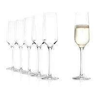 Stölzle Lausitz Verres à Champagne Experience Lot de 6, 190 ml - Élégantes Flûtes Cristal pour Champagne & Prosecco - Résistants & Lavables en Machine