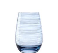 Stölzle Lausitz Verres à Eau Twister Bleu-Gris - Set de 6 Verres 465 ml en Cristal Sans Plomb - Gobelets Design pour Eau Jus et Cocktails - Résistants aux Chocs et Lavables au Lave-Vaisselle