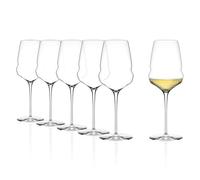 Stölzle Lausitz Verres à Vin Blanc Cocoon Lot de 6, 485 ml - Verres Exquis pour Vin Blanc & Apéritif - Verres à Vin en Cristal Élégants - Résistants au Lave-Vaisselle