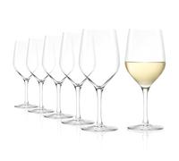 Stölzle Lausitz Verres à Vin Blanc Ultra Lot de 6, 305 ml - Idéal pour Vins Blancs & Rouges Légers - Verres en Cristal à Pied Court - Résistants aux Chocs & Lavables au Lave-Vaisselle