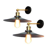 stoex Applique Murale Industrielle 2 Pack - Noir