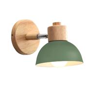 STOEX Applique Murale Rétro 15CM Moderne ,Bois Et Métal, Angle Réglable, (Vert)