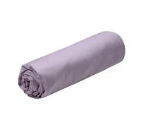 STOF - Drap Housse - Taille 140x200 cm Grand Bonnet 30 cm - Qualité Percale de Coton - 100% Coton certifié Oeko-Tex - Couleur Parme - Modèle Elysée - Linge de lit pour Maison - Doux et Confortable