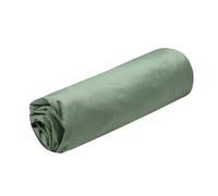 STOF - Drap Housse - Taille 160x200 cm Grand Bonnet 30 cm - Qualité Percale de Coton - 100% Coton certifié Oeko-Tex - Couleur Vert - Modèle Elysée - Linge de lit pour Maison - Doux et Confortable
