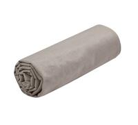 STOF - Drap Housse -Taille 180x200 cm Grand Bonnet 30 cm -100% Coton certifié Oeko-Tex - Couleur Lin -Modèle Eden - Linge de Lit pour Maison - Doux et Confortable pour Nid Douillet