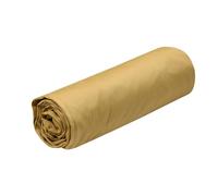 STOF - Drap Housse - Taille 180x200 cm Grand Bonnet 30 cm - Qualité Percale de Coton - 100% Coton certifié Oeko-Tex - Couleur Moutarde - Modèle Elysée - Linge de lit pour Maison - Doux et Confortable