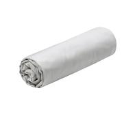 STOF - Drap Housse - Taille 180x200 cm Grand Bonnet 30 cm - Qualité Percale de Coton - 100% Coton certifié Oeko-Tex - Couleur Lin - Modèle Elysée - Linge de lit pour Maison - Doux et Confortable
