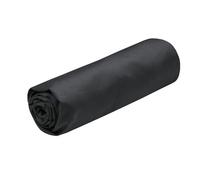 STOF - Drap Housse - Taille 90x190 cm Grand Bonnet 30 cm - Qualité Percale de Coton - 100% Coton certifié Oeko-Tex - Couleur Anthracite - Modèle Elysée - Linge de lit pour Maison - Doux Confortable