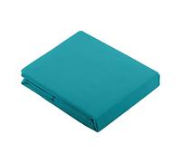 STOF - Drap Plat - Taille 180x290 cm - 100% Coton - Couleur Bleu - Modèle Alicia - Qualité Exceptionnelle - Certifié Oeko-Tex - Facile d'entretien