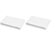 STOF - Drap Plat -Taille 240x300 cm - 100% Coton certifié Oeko-Tex - Couleur Blanc - Modèle Eden - Linge de Lit pour Maison - Doux et Confortable (Lot de 2)