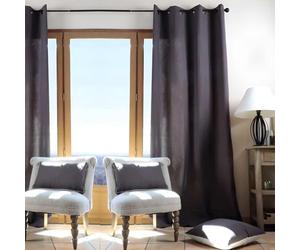 Stof - Duo Rideau Occultant Uni Coton Gris 240 x 135 cm