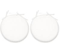 Stof - Galette de Chaise - Taille ø : 40 cm - 100% Polyester - Couleur Blanc - Modèle Nelson - Qualité Exceptionnelle - Confortable et Élégant - Facile d'entretien (Lot de 2)