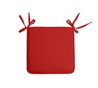 Stof - Galette de Chaise - Taille 38x38 cm - 100% Polyester - Couleur Rouge - Modèle Nelson - Qualité Exceptionnelle - Confortable et Élégant - Facile d'entretien