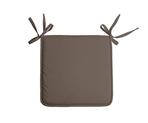 Stof - Galette de Chaise - Taille 38x38 cm - 100% Polyester - Couleur Taupe - Modèle Nelson - Qualité Exceptionnelle - Confortable et Élégant - Facile d'entretien