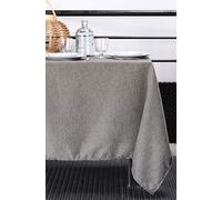 Stof Lovely CASA - Nappe - Taille 140x240 cm - 100% Polyester - Couleur Taupe - Modèle Bea - Rectangulaire - Linge de Table - Lavable 30° - Qualité Exceptionnelle