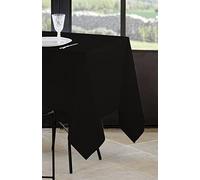Stof Lovely CASA - Nappe - Taille 145x240 cm - 100% Polyester - Couleur Noir - Modèle Nelson - Rectangulaire - Linge de Table - Lavable 30° - Qualité Exceptionnelle