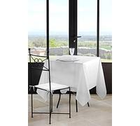 Stof Lovely CASA - Nappe - Taille 180x180 cm - 100% Polyester - Couleur Blanc - Modèle Nelson - Rectangulaire - Linge de Table - Lavable 30° - Qualité Exceptionnelle