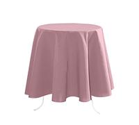 Stof - Nappe - Taille ø 180-100% Polyester - Couleur Poudre - Modèle Nelson - Ronde - Linge de Table - Lavable 30° - Qualité Exceptionnelle