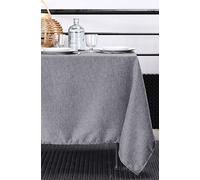 Stof - Nappe - Taille 140x200 cm - 100% Polyester - Couleur Gris - Modèle Bea - Rectangulaire - Linge de Table - Lavable 30° - Qualité Exceptionnelle