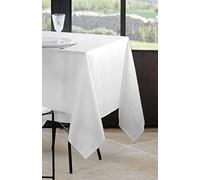 Stof - Nappe - Taille 145x200 cm - 100% Polyester - Couleur Blanc - Modèle Nelson - Rectangulaire - Linge de Table - Lavable 30° - Qualité Exceptionnelle