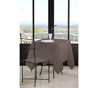 Stof - Nappe - Taille 180x180 cm - 100% Polyester - Couleur Taupe - Modèle Nelson - Rectangulaire - Linge de Table - Lavable 30° - Qualité Exceptionnelle