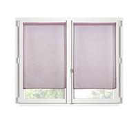 Stof - Paire de Brises-bise -Taille 70x200 cm - 100% Polyester - Couleur Blush - Modèle Monna - Vitrage - Intimité et Transparence - Uni