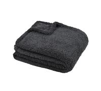 Stof - Plaid - Taille 180x220 cm - 100% Polyester - Couleur Anthracite - Modèle Montréal - Couverture - Doux Chaud Moelleux, uni