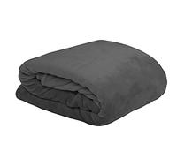 Stof - Plaid - Taille 220x180 cm - 100% Polyester - Couleur Anthracite - Modèle Doudou - pour Canapé ou Chambre - Idéal Toutes pièces