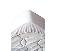 STOF - Protège Matelas - Taille 90x190 cm - 100% Coton - Couleur Blanc - Modèle Hypoallergénique - Linge de Lit - Tissu Respirant - Qualité Exceptionnelle