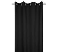 Stof - R64689013 Nelson Rideau Œillets Polyester Noir 240 x 135 cm