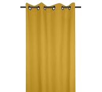 Stof - Rideau à Œillets - Modèle Nelson - 100% Polyester - Coloris Jaune - 240 x 135 cm