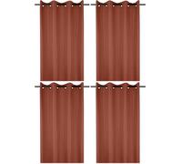 Stof - Rideau - Modèle Bea - Terracotta - 140x260 cm - 100% Polyester (Lot de 4)