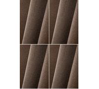 Stof - Rideau - Modèle Copenhague - Terre - 140x260 cm - 100% Polyester (Lot de 4)