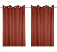 Stof - Rideau - Modèle Nelson - Terracotta - 135x240 cm - 100% Polyester (Lot de 2)