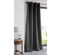 Stof - Rideau - Taille 135x180 cm - 100% Polyester - Couleur Gris - Modèle Notte - Rideau de Fenêtre Obscurcissant et Isolant - Existe en 3 Tailles pour Maison - 8 Oeillets
