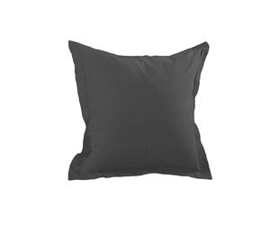 STOF - T14820010 Alicia Taie avec Volant - 100% Coton 57 Fils - certifiée Oekotex - Doux, Confortable - Anthracite 65 x 65 cm - Mixte