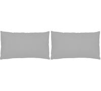 STOF - Taie d'oreiller Sac - Modèle Alicia - Perle - 50x80 cm - 100% Coton (Lot de 2)