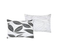 STOF - Taie d'oreiller Sac - Taille 50x70 cm - Qualité Percale de Coton - 100% Coton certifié Oeko-Tex - Noir - Blanc - Modèle Matisse - Linge de lit - Moderne - Zen