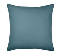 STOF - Taie - Taille 65x65 cm - 100% Coton Biologique - Qualité - Certifié Oeko-Tex - Couleur Bleu - Modèle Horizon - Linge de lit pour Maison - Doux et Confortable