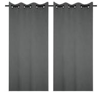 Rideau occultant uni 210gr/m2 Gris anthracite 140x280 cm